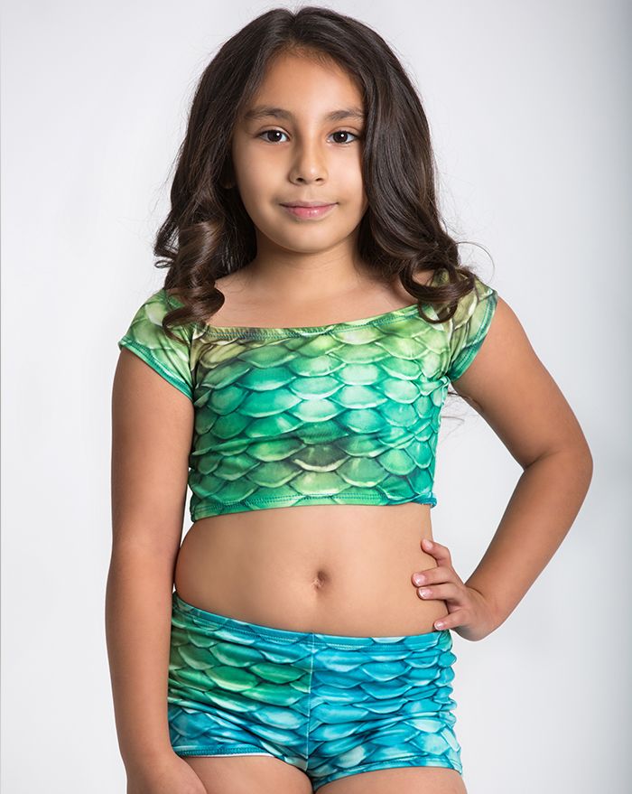 Kids fitness tops and other activewear designed by Mertailor Kids Mermaid  Tails!