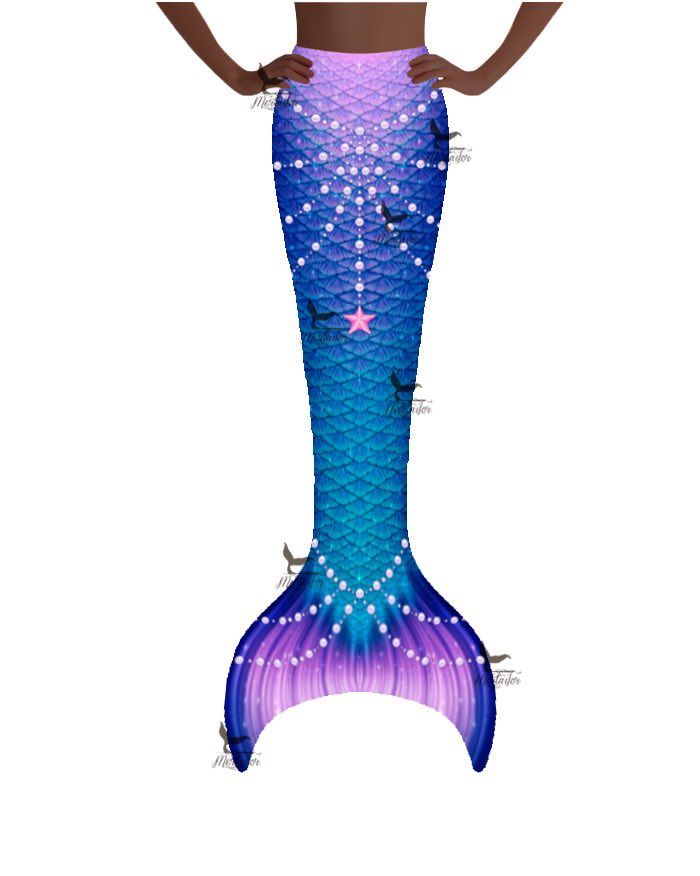 Kids Pearl Princess Guppy Mermaid Tail Skin