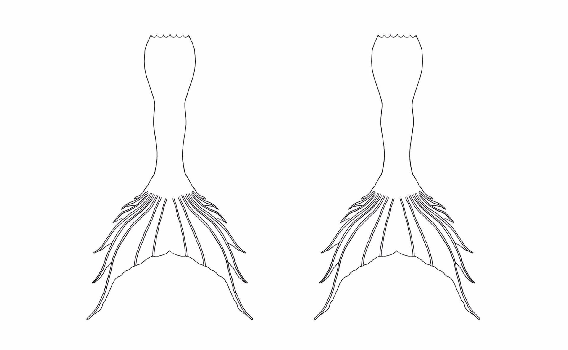 Mermaid Tail Coloring Page